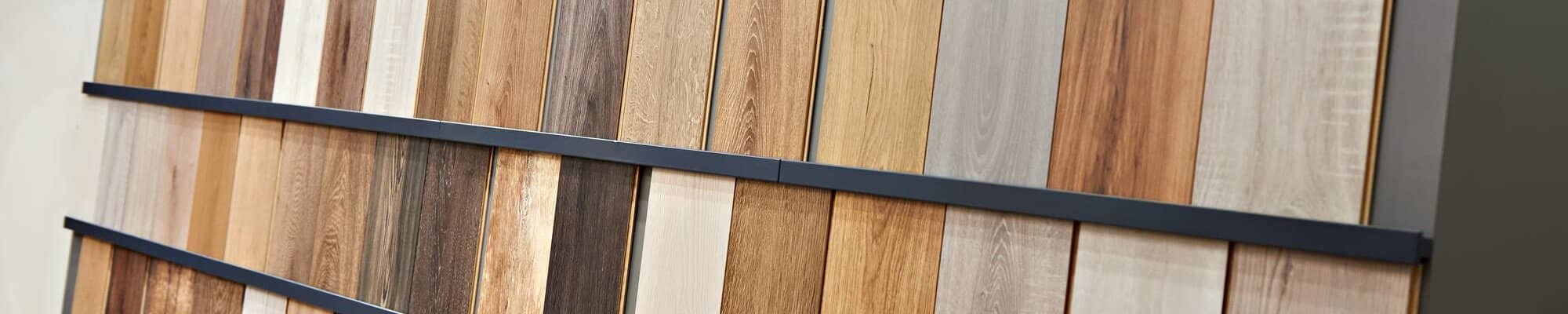 Canadian flooring samples in an Edmonton showroom