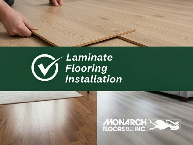 Laminate flooring installation by Monarch Floors in Edmonton AB