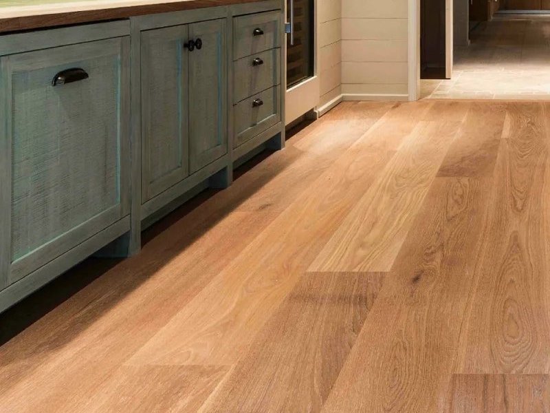 Natural Hardwood flooring in a modern Edmonton home