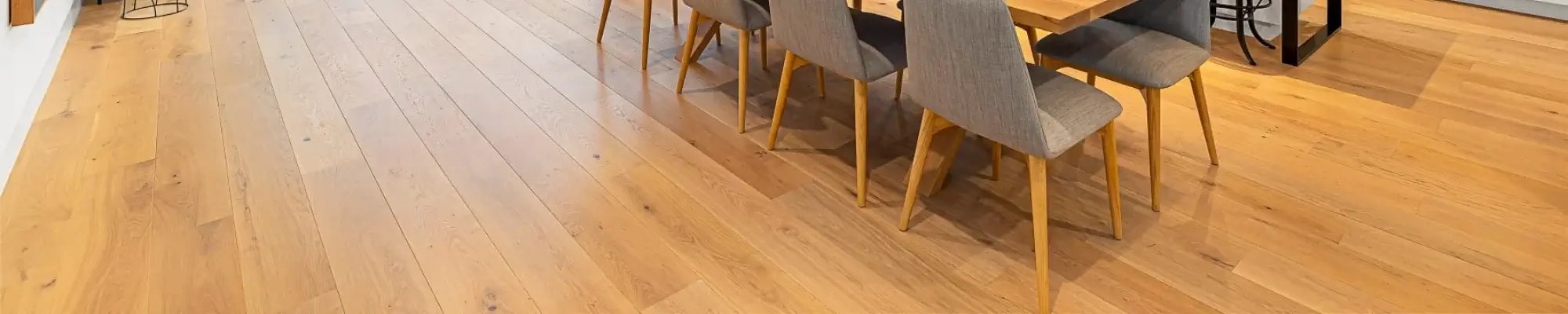 Hardwood flooring in a bright and spacious Edmonton dining room