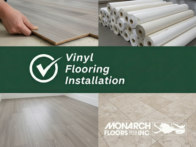Vinyl flooring installation by Monarch Floors in Edmonton AB