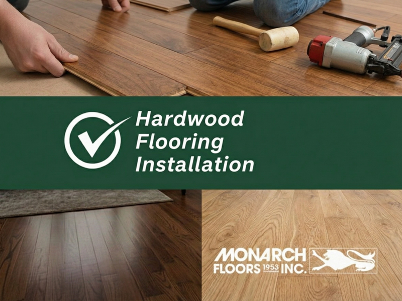 Hardwood flooring installation by Monarch Floors in Edmonton AB